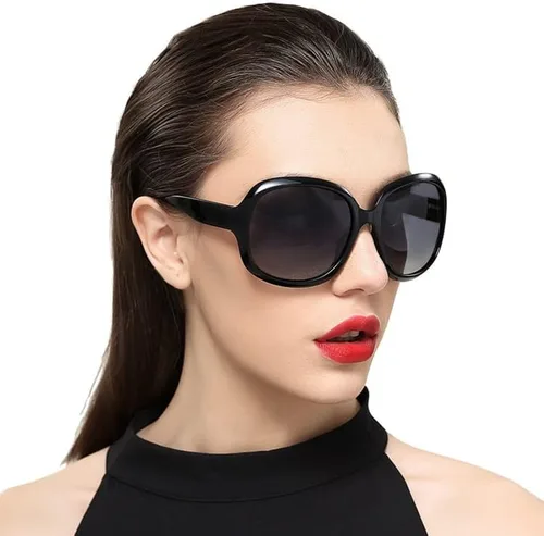 Vista 2 de FEISEDY Gafas de sol polarizadas de gran tamaño para mujer, lentes TAC B2434