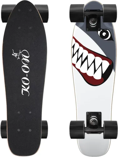 Vista 9 de KO-ON Skateboard Patinetas Completas Skateboards de 22 Pulgadas Mini Cruiser Skateboards para Principiantes, Niños, Chicos y Chicas Castor T-Rex
