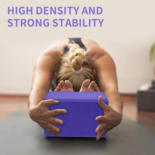 Vista 7 de EVA Foam Blocks for Pilates Workout, Stretching, Meditation - Yoga Block for Flexibility, Balance, Spine Strength, Non-slip and Lightweight Exercise