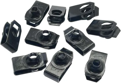 Vista 6 de Osilly 70 tornillos para el cuerpo de protección contra salpicaduras de motor, kit de tuercas en U extruidas universales, clips de sujeción