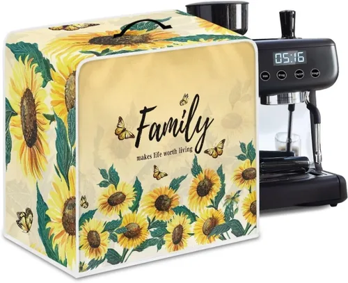 Vista 68 de DISNIMO Cubierta antipolvo para cafetera de mariposa azul, fundas para máquina de hacer café de cocina con mango superior, cubierta