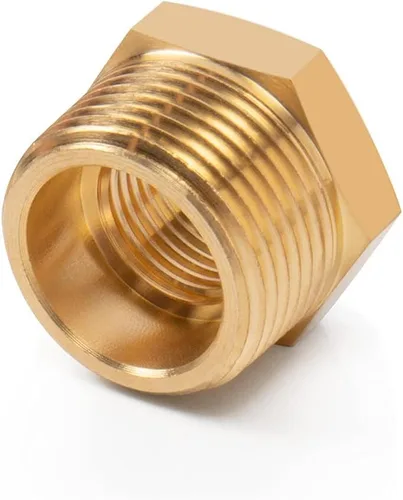 Vista 6 de Reductor de latón, buje hexagonal roscado, adaptador de montaje de extensión resistente (3/4 macho NPT x 1/2 hembra NPT, 2)