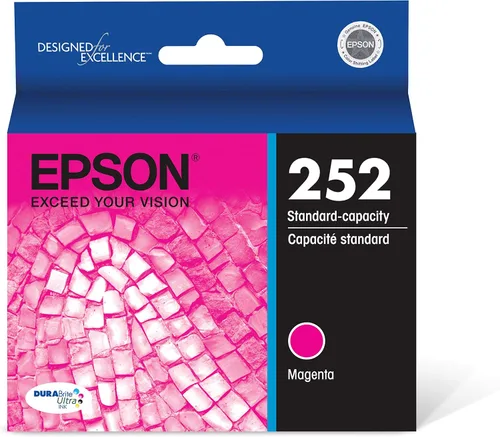Vista 4 de Epson T252 DURABrite Ultra T252 DURABrite Ultra Ink Cartucho magenta de capacidad estándar (T252320-S) para impresoras seleccionadas de fuerza
