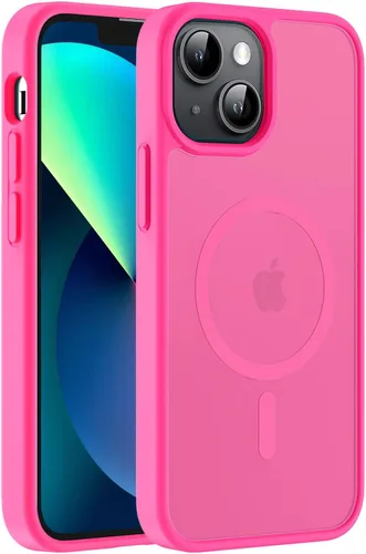 Vista 33 de Hualele - Funda magnética para iPhone 13 Pro, compatible con MagSafe, grado militar, a prueba de caídas, translúcida mate, parte trasera dura, borde