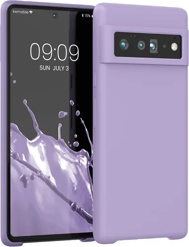 Vista 375 de kwmobile Funda Compatible con Google Pixel 6 Pro - Funda de Teléfono de Silicona TPU con Acabado Suave - Azul Caribe