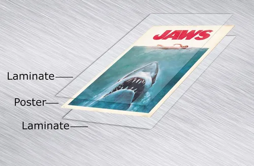 Vista 5 de Jaws - Póster de película (estilo regular, retro, vintage, tamaño: 24 x 36 pulgadas) (póster laminado)