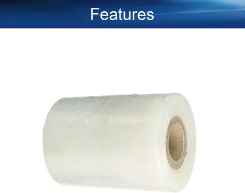 Vista 3 de Bettomshin 2 rollos de película elástica de plástico transparente para mudanza y embalaje, 3.9 in x 656.2 ft, 2 rollos de película elástica