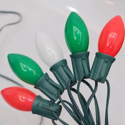 Vista 15 de C7 Luces de Navidad para Exteriores 25 Pies Luces de Cadena LED de Navidad con 27 Bombillas LED Multicolor (2 de Repuesto), Luces de Cadena