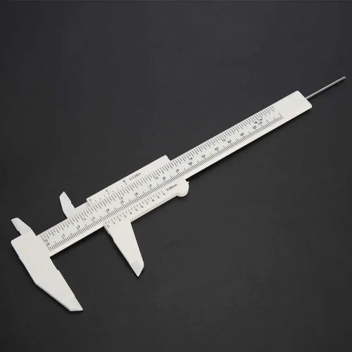 Vista 7 de Vernier Pinza Impermeable Plástico Ceja Permanente Maquillaje Regla Estudiantes Herramientas de Medición Experimental Para Maquillaje Permanente