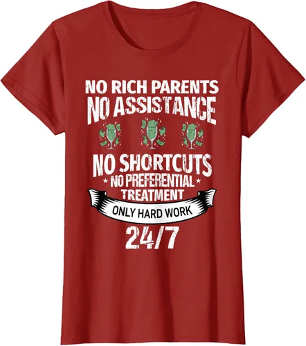 Vista 8 de Camiseta No Rich Parents Just Only Hard Work, Negro -, Pequeña