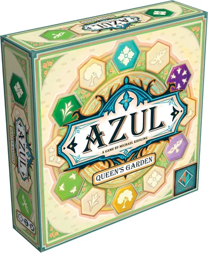 Vista 6 de Asmodee Azul Queen's Garden Juego de mesa - Crea un Paraíso Real, Juego de colocación de azulejos de mosaico y estrategia para niños y adultos, A