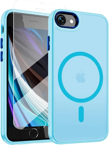 Vista 133 de WRJ Funda magnética mate para iPhone Air de 6.5 pulgadas, [compatible con Magsafe] [protección contra caídas de grado militar], delgada Negro