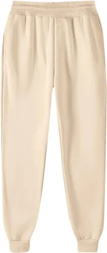 Vista 4 de Pantalones deportivos holgados de cintura alta para mujer, pantalones de otoño con parte inferior de cincha con bolsillos, pantalones deportivos