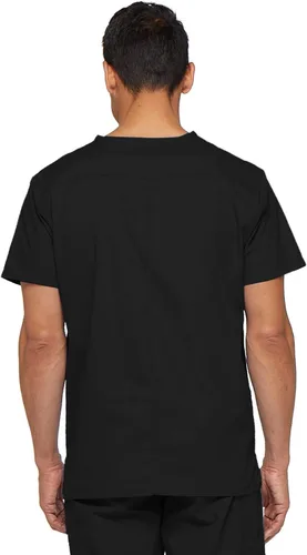 Vista 2 de Dickies EDS Signature - Camiseta médica para hombre, cuello en V Negro