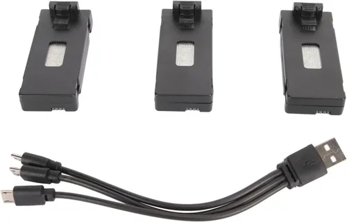 Vista 6 de 3 piezas 3.7 V 750 mAh Drone Lipo batería de repuesto compatible con E88 Max E99 Max P8 A13 A15 K6MAX K9MAX K10MAX K12MAX K706 K708 S1S UAV RC
