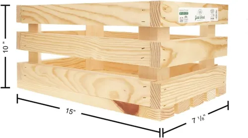 Vista 6 de LEISURE ARTS Buena caja de madera de madera, caja de madera sin terminar, cajas para exhibición, cajas para almacenamiento, madera sin terminar, 15