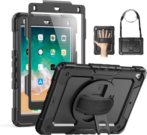 Vista 19 de SEYMAC para iPad Pro de 11 pulgadas Funda M5 2025/M4 2024, Funda Protectora Resistente a Prueba de Golpes con Protector de Pantalla, Soporte