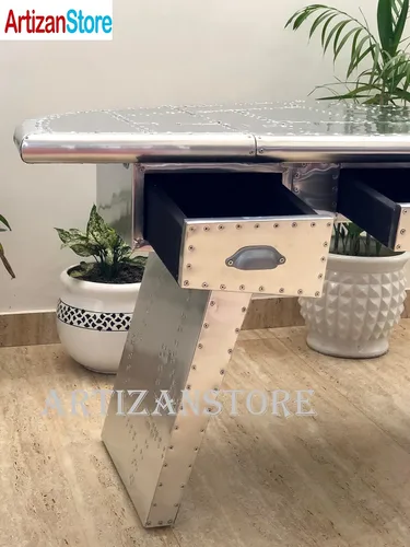 Vista 3 de ARTIZANSTORE Muebles de aluminio Aviador Hogar y Oficina Decoración Escritorio Profesional