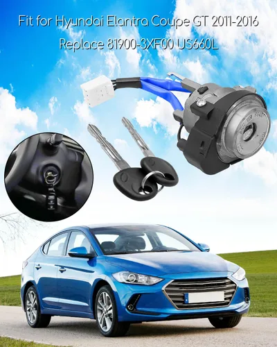 Vista 2 de Conjunto de interruptor de cilindro de bloqueo de encendido apto para Hyundai Elantra 2011-2016