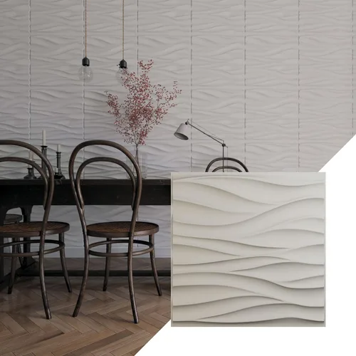 Vista 25 de Ekena Millwork 19 5/8 pulgadas de ancho x 19 5/8 pulgadas de alto, ondulado EnduraWall decorativo 3D, cobre envejecido (cubre 2.67 pies cuadrados).