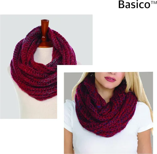 Vista 3 de Bufanda Basico Infinity Bufanda de punto de ganchillo de invierno en talla única