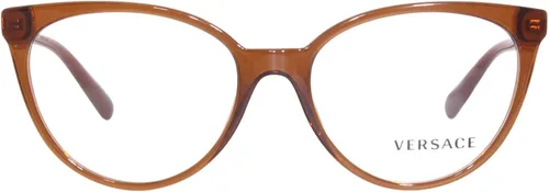 Vista 2 de Versace VE3298B - 5324 Marco de gafas marrón transparente con lente DEMO 2.165 in, transparente café
