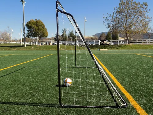 Vista 6 de Portería de fútbol de acero galvanizado recubierto de polvo de 12 x 6 pies con red. Ayuda de entrenamiento portátil AYSO de tamaño reglamentario