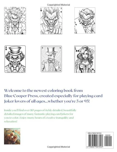 Vista 2 de Playing Card Jokers An Adult Coloring Book Full of Super-Cool Playing Card Jokers