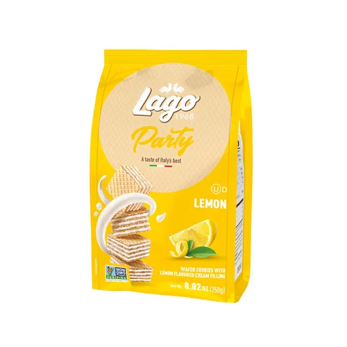 Vista 15 de Gastone Lago Party Wafers, capuchino, 8.82 onzas, galletas italianas de oblea con relleno de crema con sabor a capuchino, verificado sin OMG