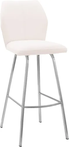 Vista 12 de Armen Living Taburete de cuero sintético gris Tandy y metal negro de 26 pulgadas