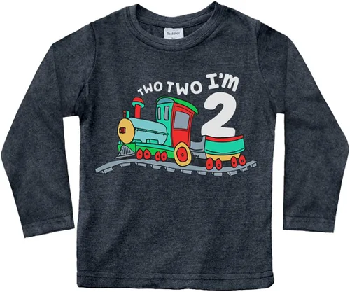 Vista 13 de Unordinary Toddler Camiseta de 2º cumpleaños para niño Chugga Chugga Two Two Train im 2 años Negro (Charcoal Black)