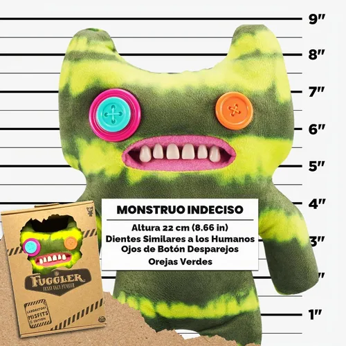 Vista 6 de Fuggler Originals - Monstruo feo y divertido de 9 pulgadas de peluche, monstruo indeciso de laboratorio