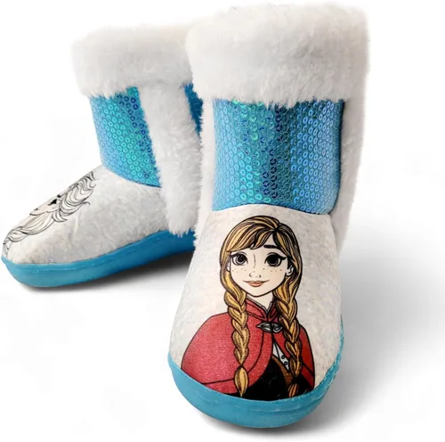 Vista 9 de Disney Frozen Anna & Elsa Blue - Pantuflas iluminadas para niña (niña)