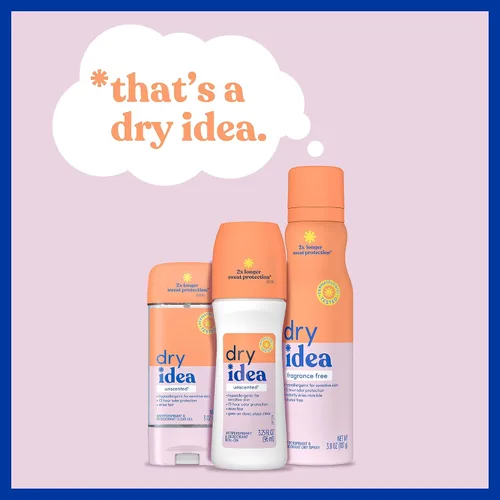 Vista 8 de Dry Idea Desodorante y antitranspirante en aerosol seco sin fragancia para mujeres, hipoalergénico para pieles sensibles, protección contra el sudor