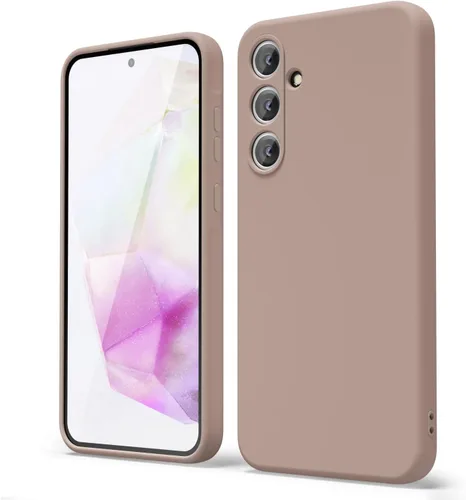 Vista 155 de oakxco Funda para teléfono Samsung Galaxy A12 con agarre de silicona líquida, linda delgada fina suave cubierta de gel de goma TPU lisa para mujeres