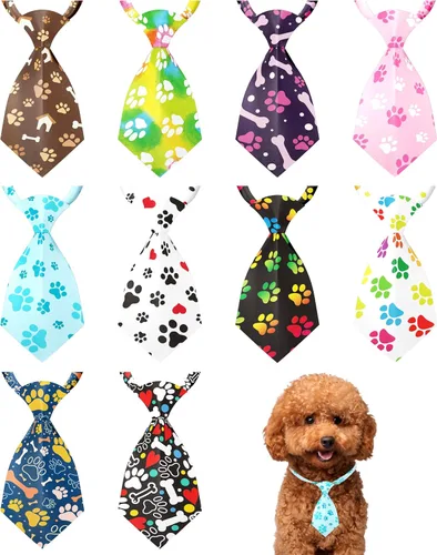 Vista 71 de PET SHOW Paquete de 10 corbatas para perros de feliz cumpleaños, XS