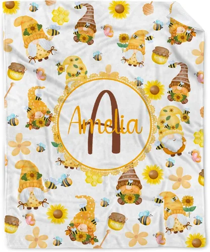 Vista 32 de Manta de franela ligera de abeja, regalos para niñas y mujeres en todas las estaciones, manta para cama, sofá, 30 x 40 pulgadas, para bebé/mascotas