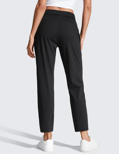 Vista 2 de CRZ YOGA - Pantalones de golf elásticos en 4 direcciones para mujer, de 27 pulgadas, pantalones casuales de 78, pantalones deportivos con bolsillos