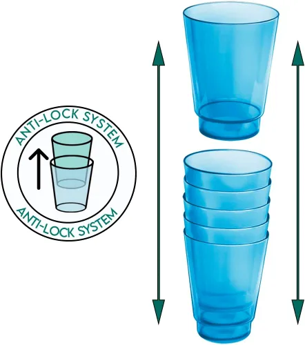 Vista 3 de Acrimet Vaso de plástico, reutilizable, 10 onzas, 10.1 fl oz, vaso de agua, lavable a máquina, vasos apilables para bebidas, vaso para beber