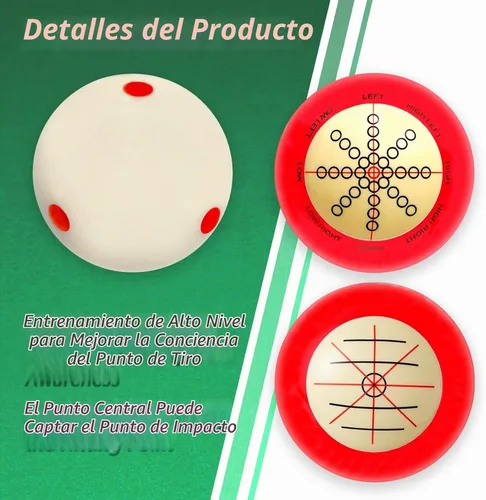Vista 3 de 2 unidades de bola de billar de 2-1/4 pulgadas, bola de taco de billar de práctica con un par de guantes de billar de tres dedos, 2 cajas de billar