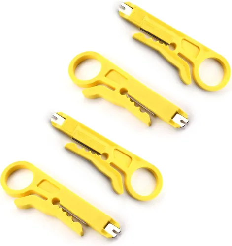 Vista 8 de Utoolmart Mini pelacables cortador de perforación para cable de red, cable de datos RJ45 Cat5, cable de teléfono y cable UTP de computadora, 2