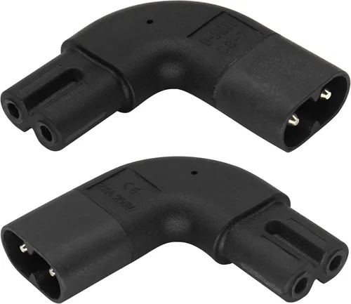 Vista 9 de Adaptador de CA IEC 320 C14 a C5, 10A 125V IEC 3Pole Macho a Mickey Mouse Adaptador de corriente hembra de 3 polos, convertidor de CA C5 a C14