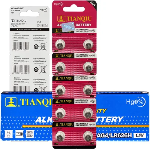 Vista 2 de Tianqiu 10PCS Ag4 Lr626 377 Sr626Sw Batería alcalina