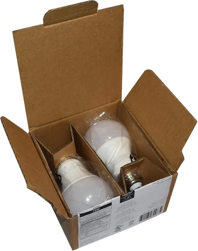 Vista 5 de Amazon Basics - Bombillas LED A19 equivalentes a 100 vatios, color blanco suave (2700K), energía eficiente 15W, no regulable, vida útil de 10,000