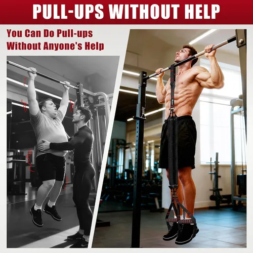 Vista 3 de Pull Up Assistance Bands, Heavy Duty Resistance Bands with Handles, Exercise Band with Door Anchor, Adjustable Workout Band Set for Pull Up Bar