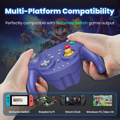 Vista 4 de 2.4 GHz Wireless NGC Switch Online Controller, GameCube Style Pro Controller Compatible with SwitchSwitch OLED, PC, Mac OS, Android, Steam
