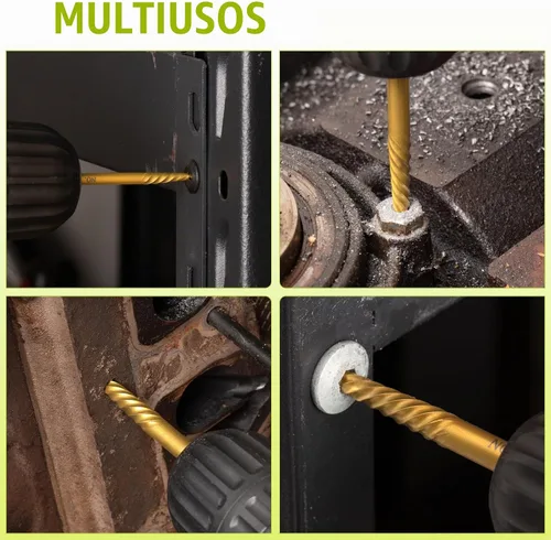 Vista 6 de Juego de extractor de tornillos dañados, juego de 7 piezas de extractor de pernos fácil de quitar para quitar fácilmente pernos rotos, tornillos