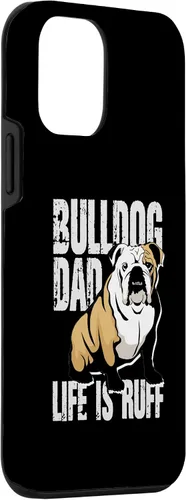 Vista 3 de iPhone 12 mini Bulldog Dad Life Is Ruff Funda propietaria de Bulldog Inglés
