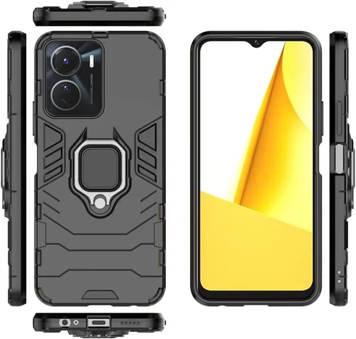 Vista 6 de Funda para Samsung Galaxy A04 4G, carcasa con soporte para Samsung SM-A045F/DS Galaxy A04 4G / SM-A045M/DS SM-A045F SM-A045M, color negro