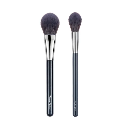 Vista 10 de Juego de 2 brochas de maquillaje para base, para difuminar, pulir, líquido, crema
